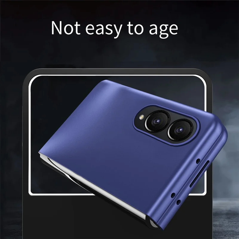 For Samsung Galaxy Z Fold 8 Wide Case Hard PC Electroplating Micro Frosted Protective Cover - Sapphire