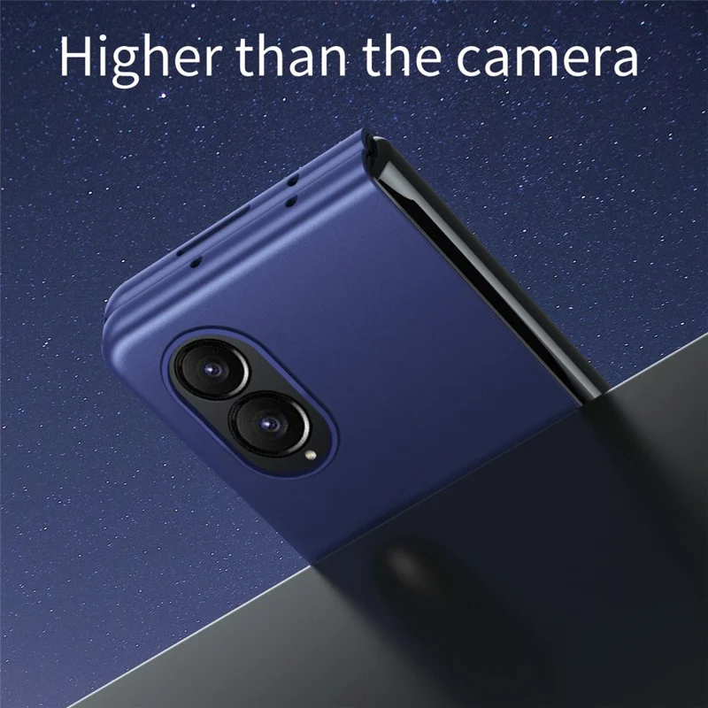 For Samsung Galaxy Z Fold 8 Wide Case Hard PC Electroplating Micro Frosted Protective Cover - Sapphire