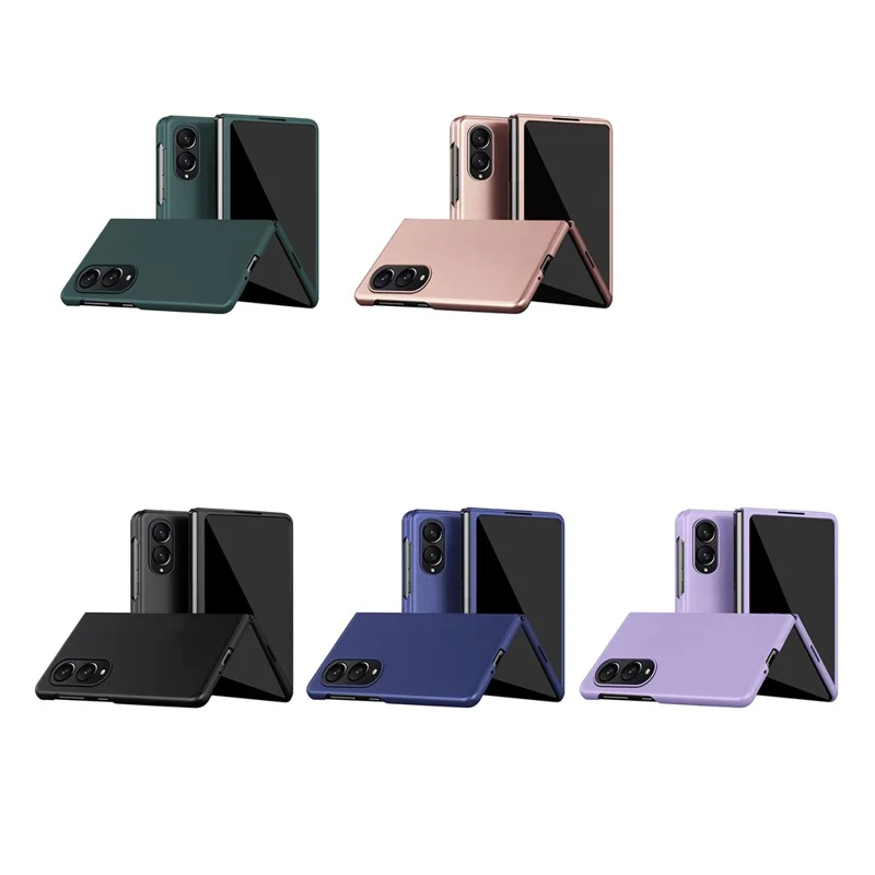For Samsung Galaxy Z Fold 8 Wide Case Hard PC Electroplating Micro Frosted Protective Cover - Sapphire