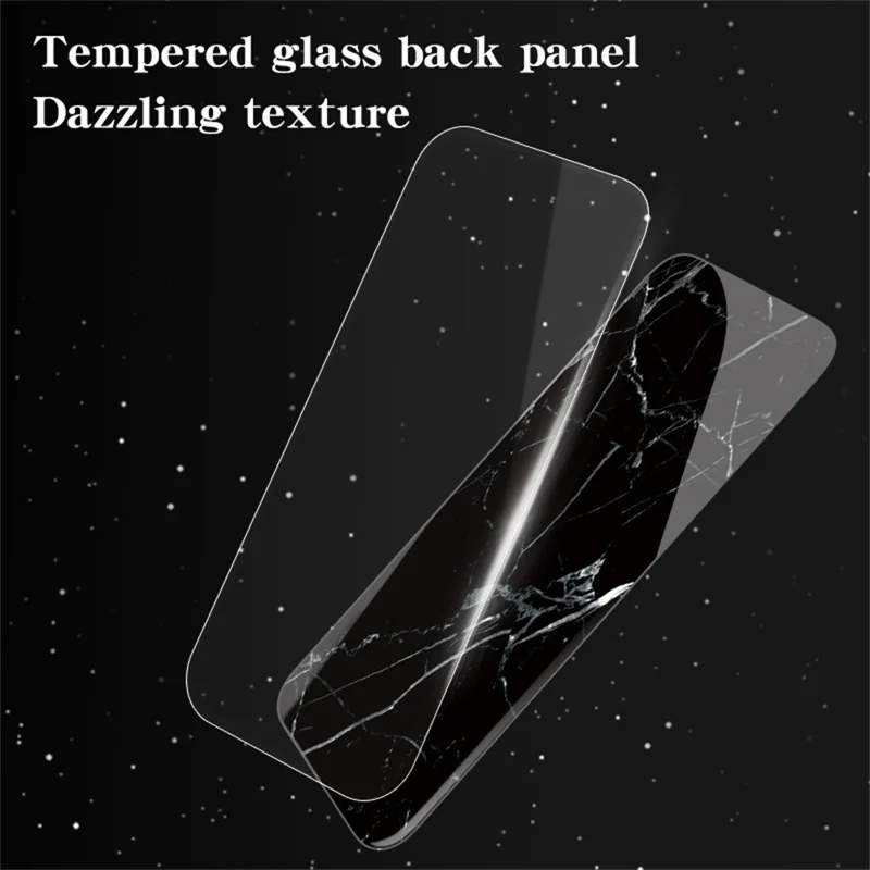 Cover per Honor 600 5G con Motivo Marmo, Custodia Protettiva in Vetro Temperato + PC + TPU - Marmo Bianco