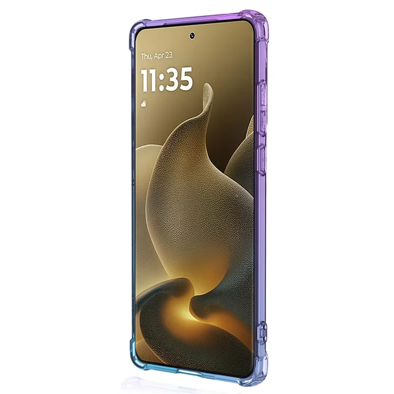 For Motorola Signature 5G Case Gradient Color TPU Anti-Drop Phone Cover - Purple  /  Blue