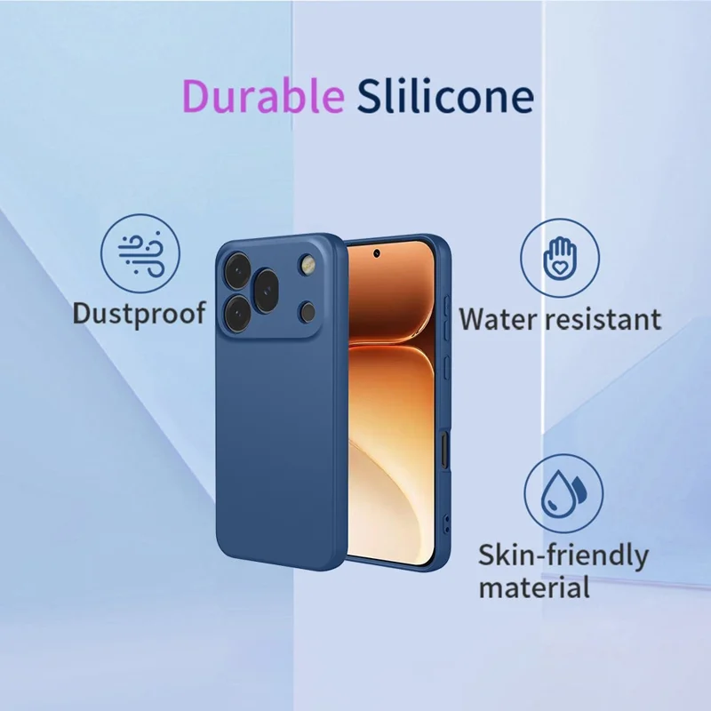 For Honor 600 Pro 5G Case Liquid Silicone Feel Soft TPU Protective Phone Cover - Blue