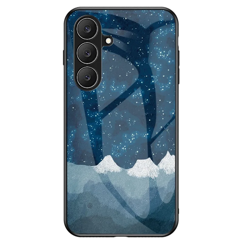 Funda para Samsung Galaxy S26 FE con diseño de cielo estrellado, carcasa trasera de vidrio templado - Estrellas dispersas