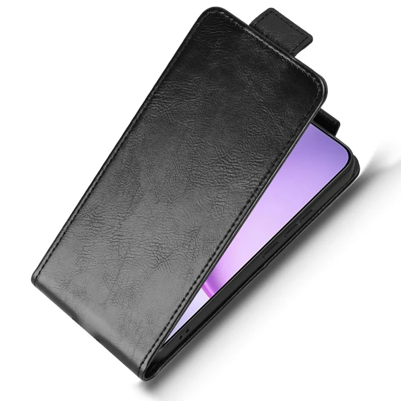For vivo Y600 Pro 5G Stand Case Magnetic Clasp Vertical Flip Leather Phone Cover with Card Holder - Black
