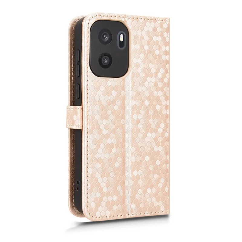 For OnePlus Ace 6 Ultra 5G Wallet Case Dot Pattern Imprint PU Leather Phone Cover with Wrist Strap - Rose Gold
