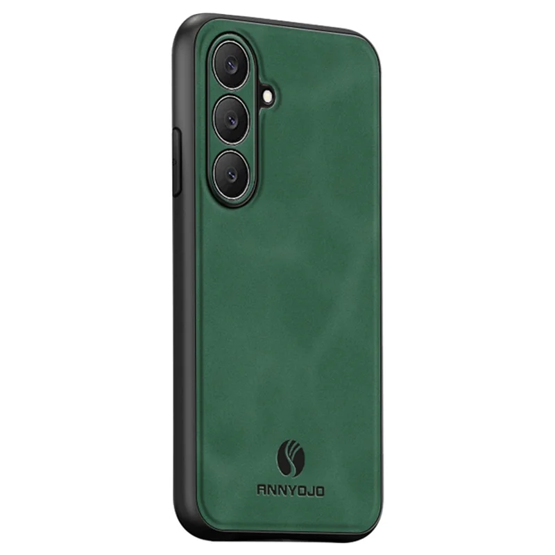 ANNYOJO For Samsung Galaxy S26 FE Phone Case PU Leather + PC + TPU Anti Drop Phone Back Cover - Green