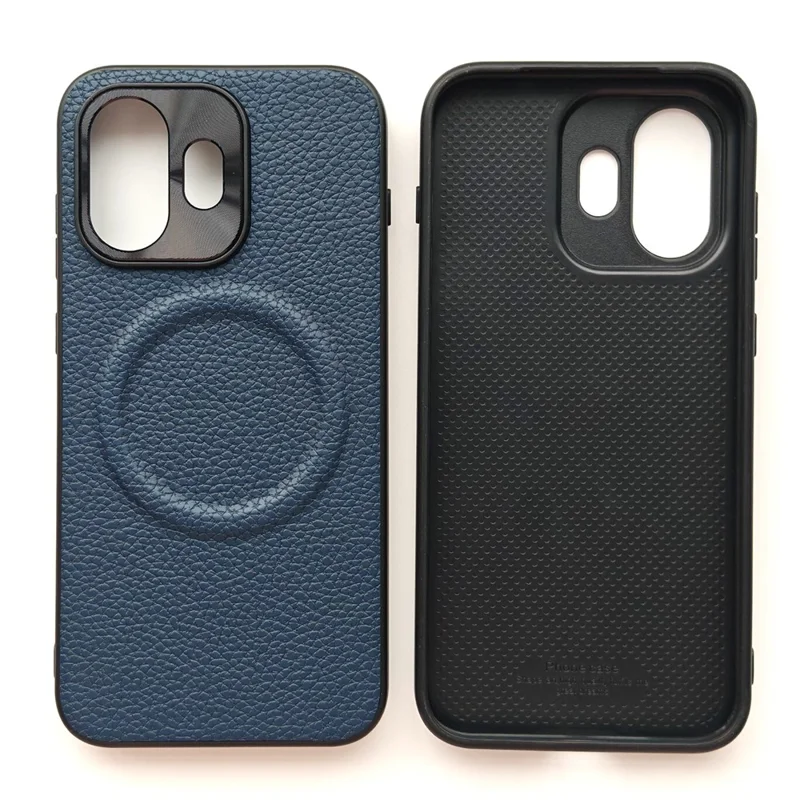 For OnePlus 15T 5G Magnetic Case Litchi Texture PU Leather Coated PC + TPU Protective Phone Cover - Black