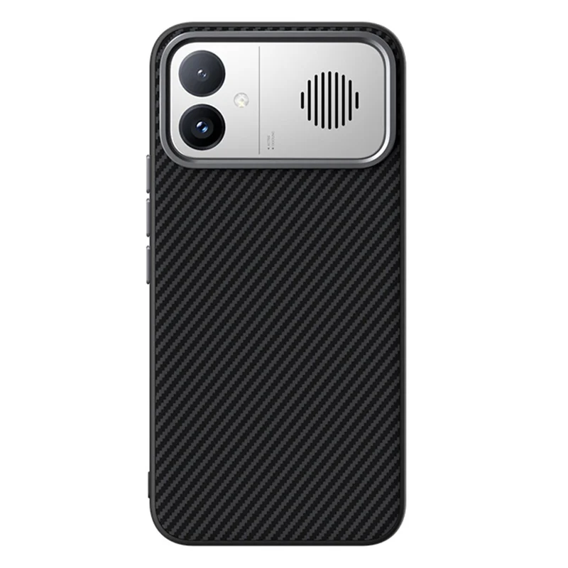 ABEEL For Xiaomi Redmi K90 Max 5G Magnetic Case Carbon Fiber Texture TPU PC PU Phone Back Cover - Black