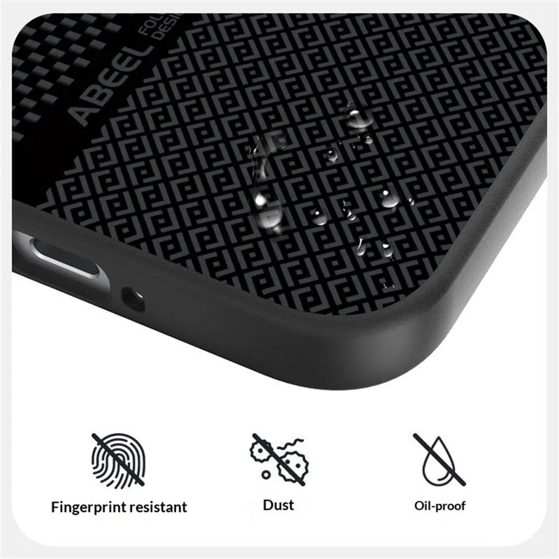 ABEEL For Xiaomi Redmi K90 Max 5G Magnetic Case Carbon Fiber Texture TPU PC PU Phone Back Cover - Black