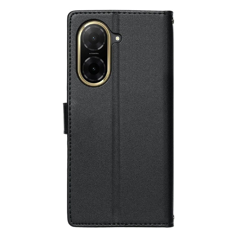 For Xiaomi Redmi A5 4G (171.7mm) Case Embossed Totem Leather Flip Wallet Phone Cover with Wrist Strap - Black