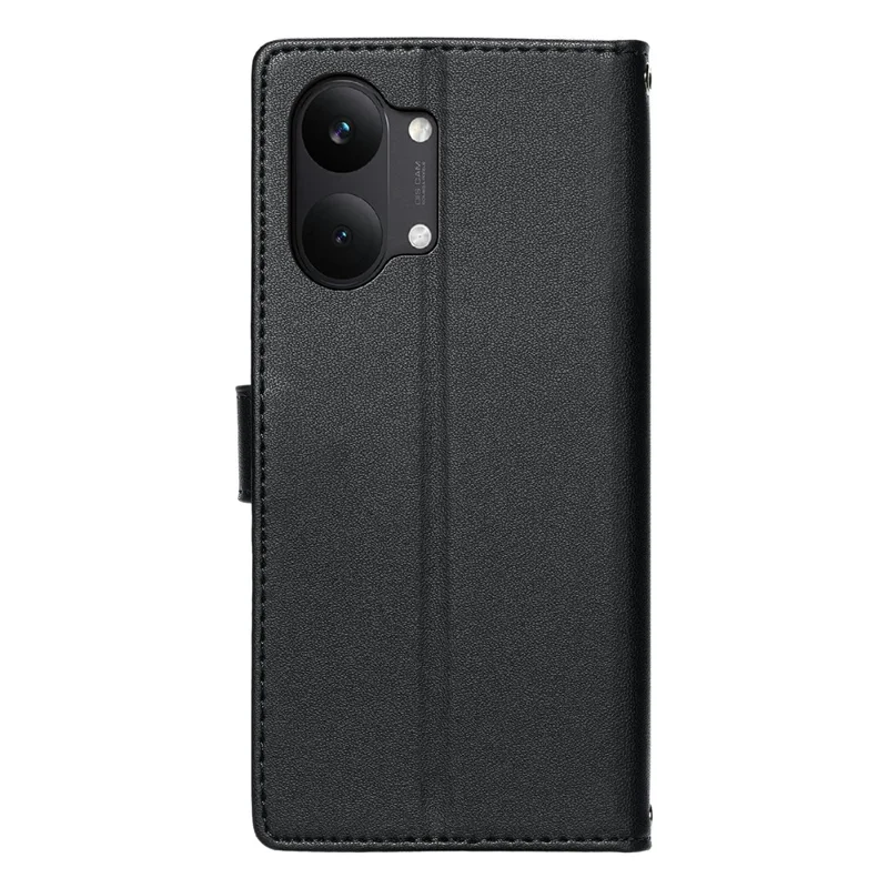 For Xiaomi Poco X8 Pro Max 5G Case Embossed Totem Leather Flip Wallet Phone Cover with Wrist Strap - Black