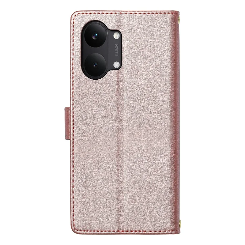 For Xiaomi Poco X8 Pro Max 5G Case Embossed Totem Leather Flip Wallet Phone Cover with Wrist Strap - Pink