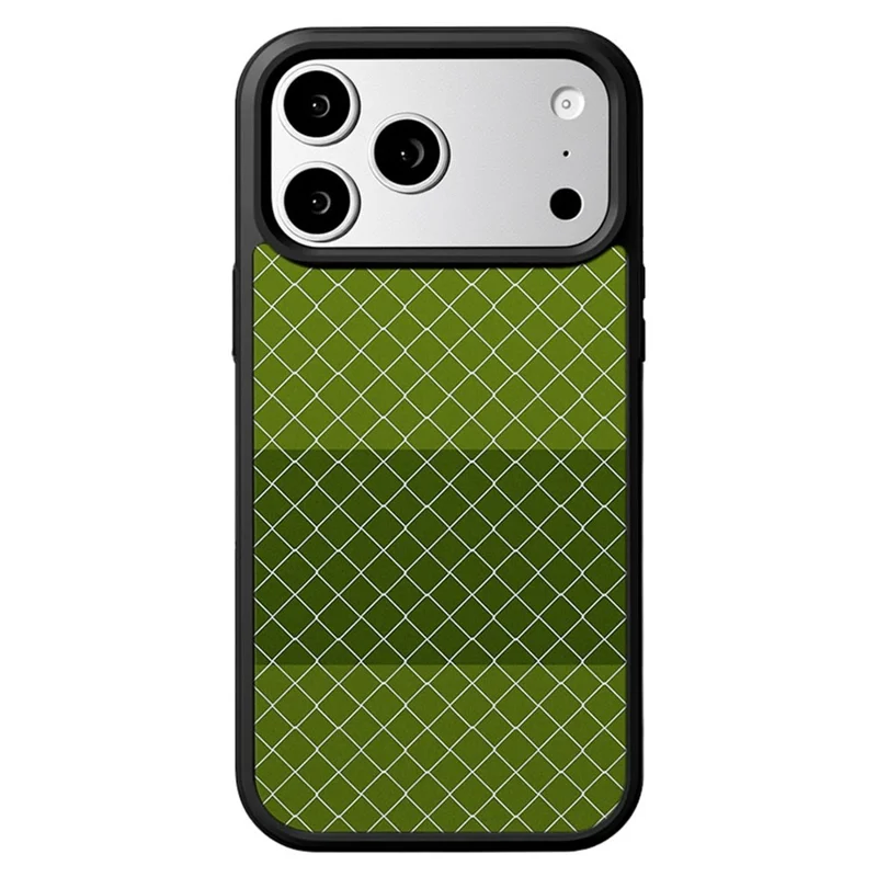 EYCASE for iPhone 17 Pro Max Magnetic Case Football Theme TPU + Acrylic Shockproof Phone Cover - Green Pitch Net