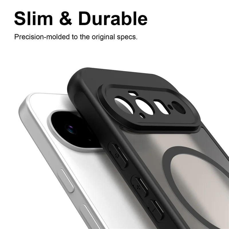Voor Google Pixel 11 Magnetische Behuizing Anti-Val Mat PC + TPU Telefoonhoes - Zwart