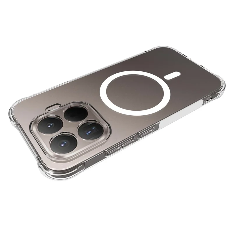 For Xiaomi 17T Magnetic Case TPU Anti-drop Phone Back Cover - Transparent