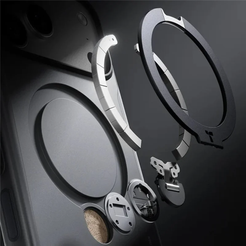 TORRAS Ostand Q3 Air Pro Series for iPhone 17 Pro Magnetic Case Rotating Kickstand Shockproof PC + TPU Phone Cover - Alpine Marble
