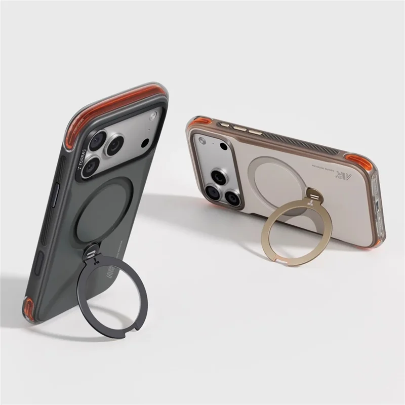 TORRAS Ostand Q3 Air Pro Series for iPhone 17 Pro Magnetic Case Rotating Kickstand Shockproof PC + TPU Phone Cover - Alpine Marble