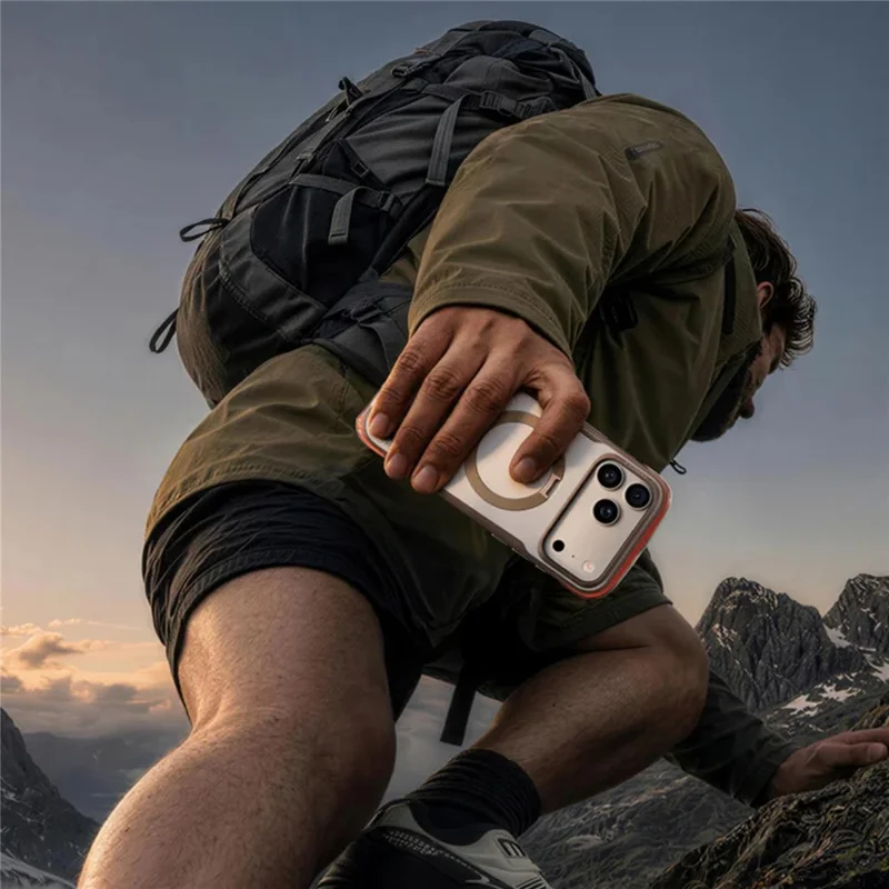 TORRAS Ostand Q3 Air Pro Series for iPhone 17 Pro Magnetic Case Rotating Kickstand Shockproof PC + TPU Phone Cover - Alpine Marble