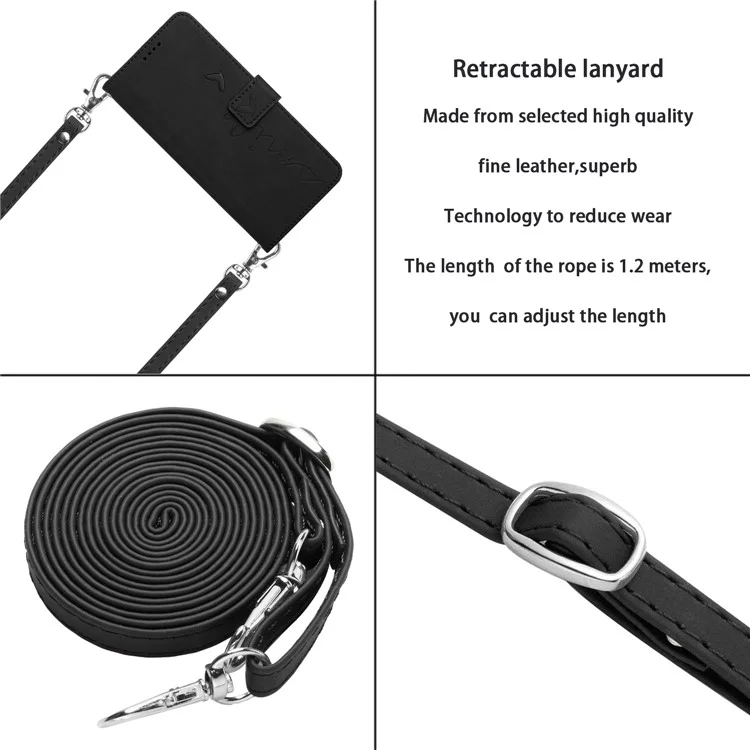 Per Motorola Moto E22 4G / E22i 4G Forma Del Cuore Impressa PU Coperchio Magnotico Coperchio Per Magnito Caso di Pfermazione Sense Parlaschi - Nero