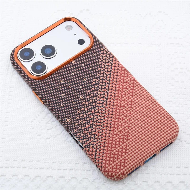 For iPhone 17 Pro Max Magnetic Case Compatible with MagSafe Carbon Fiber Texture Water Transfer PC Phone Cover - 1