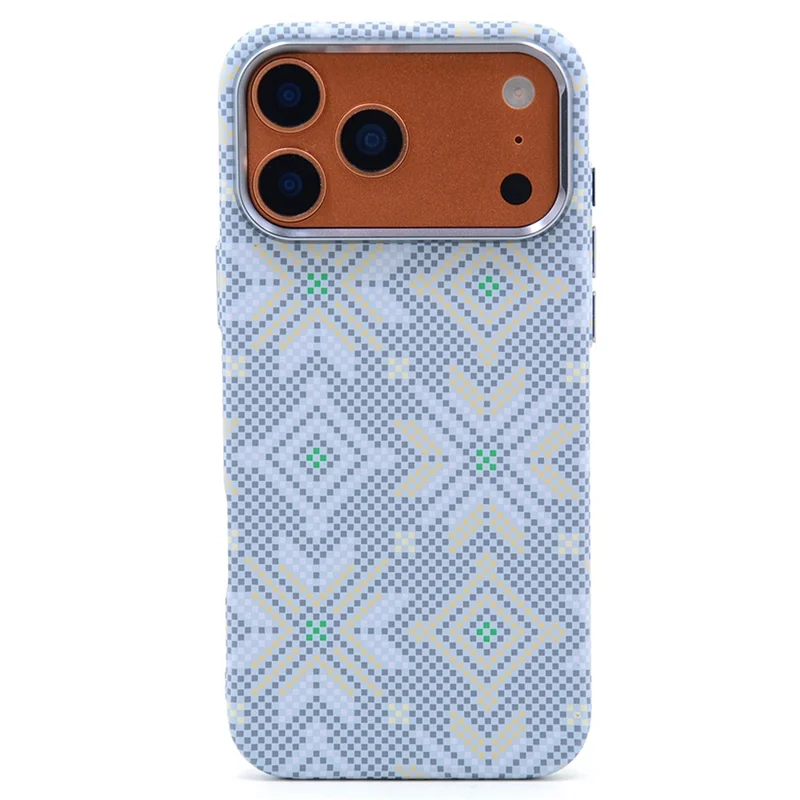For iPhone 17 Pro Magnetic Case Compatible with MagSafe Carbon Fiber Texture Water Transfer PC Phone Cover - 6