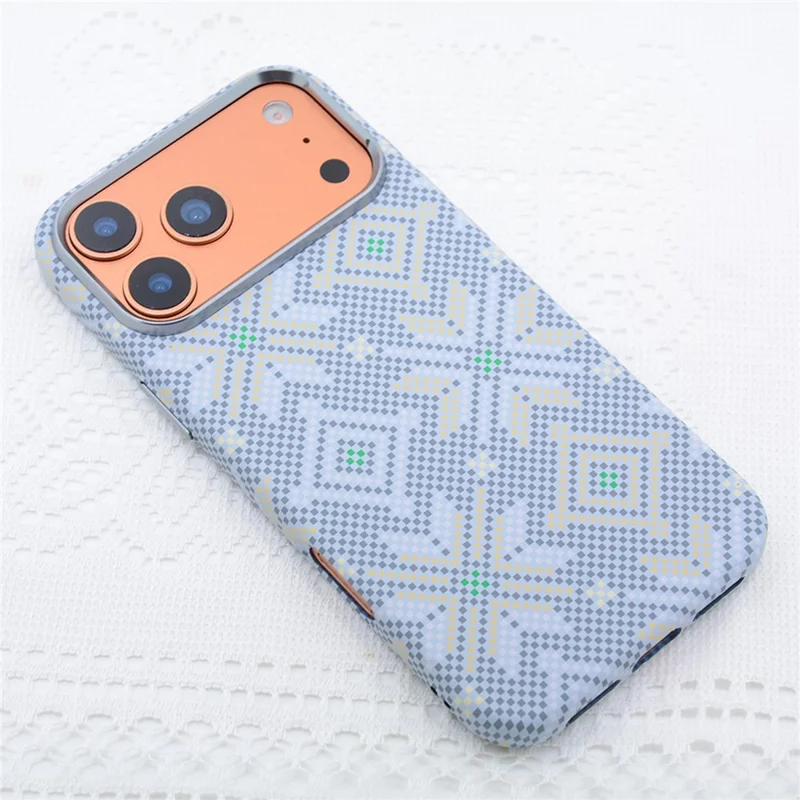 For iPhone 17 Pro Magnetic Case Compatible with MagSafe Carbon Fiber Texture Water Transfer PC Phone Cover - 6