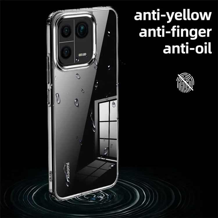 Для Xiaomi 13 прозрачный жесткий PC нескользящий мягкий TPU каркас чехол PC угловые подушки безопасности ударопоглощающий чехол для телефона - прозрачный