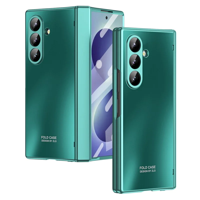 For Samsung Galaxy Z Fold8 Case Hard PC Shockproof Phone Cover with Front Screen Film - Green
