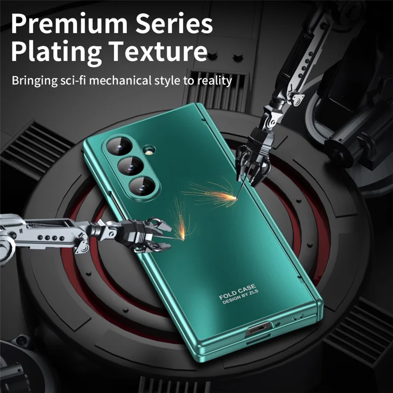 For Samsung Galaxy Z Fold8 Case Hard PC Shockproof Phone Cover with Front Screen Film - Green