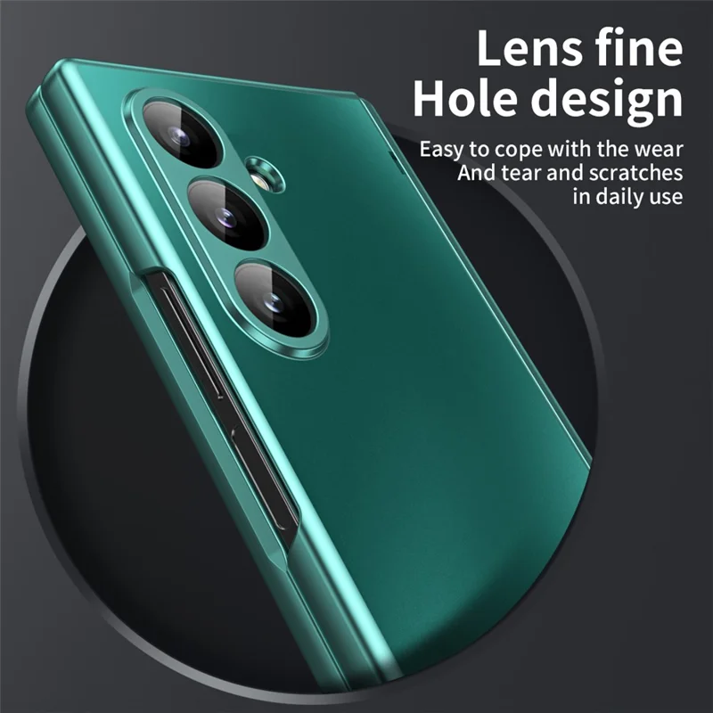 For Samsung Galaxy Z Fold8 Case Hard PC Shockproof Phone Cover with Front Screen Film - Green