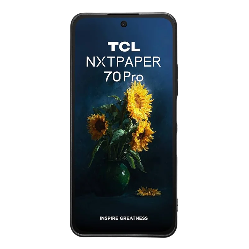 For TCL NxtPaper 70 Pro 5G Candy Color Phone Shell Matte TPU Phone Case Soft Smartphone Back Covering Cover - Black