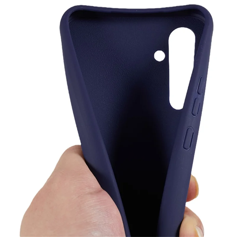 For Samsung Galaxy A16 5G / A16 4G Case TPU Soft Shockproof Phone Cover with Adjustable Lanyard - Dark Blue