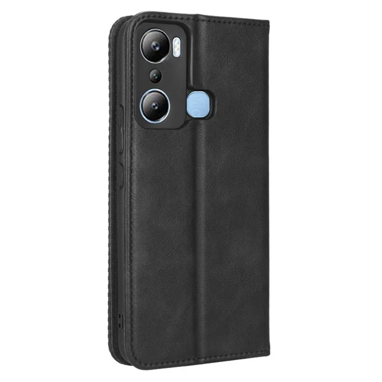 Per Infinix Hot 20i 4G X665C / X665E Modello Impresso PU Custodia Per Telefono in Pelle PU Coperchio di Chiusa Auto Auto Chiuso Auto - Nero