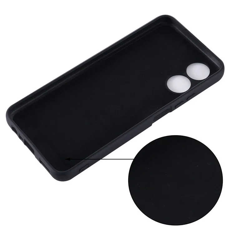 Für Oppo A17 4G / A17k 4G rutschfeste flüssige Silikonhandy-Hülle stoßfeste rückseite mit Riemen - Schwarz