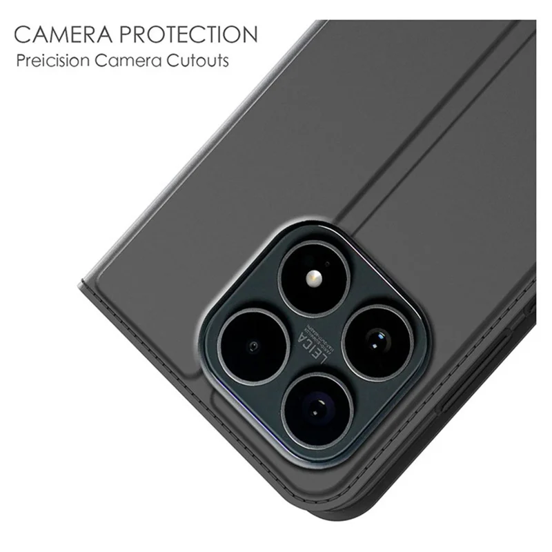 Funda para Xiaomi 17 Max de cuero PU con soporte y ranura para tarjetas - Negro