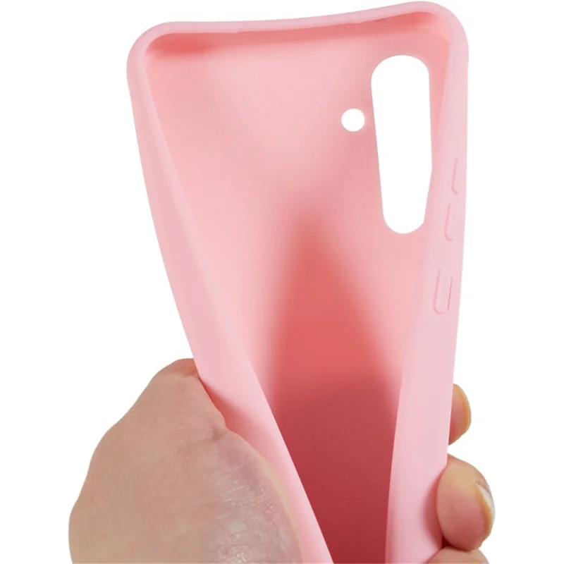 For Samsung Galaxy A37 5G Case TPU Soft Shockproof Phone Cover with Adjustable Lanyard - Pink