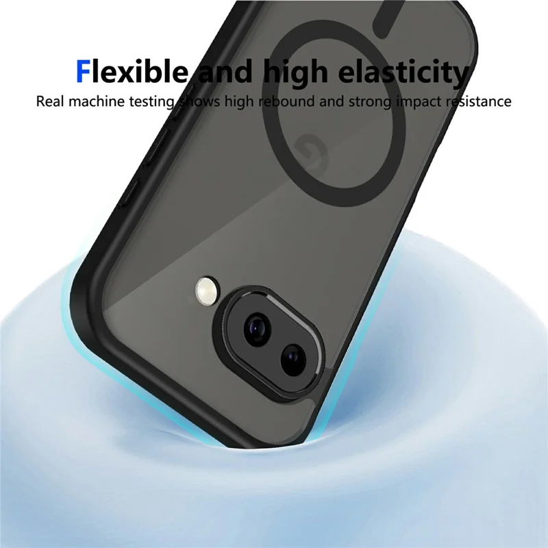 For Google Pixel 9a Magnetic Case Skin Touch Matte PC + TPU Anti-Drop Phone Cover - Translucent