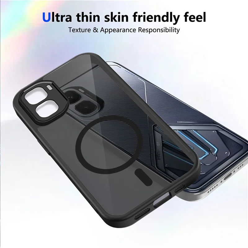 For Infinix GT 50 Pro 5G Magnetic Case Skin Touch Matte PC + TPU Anti-Drop Phone Cover - Translucent