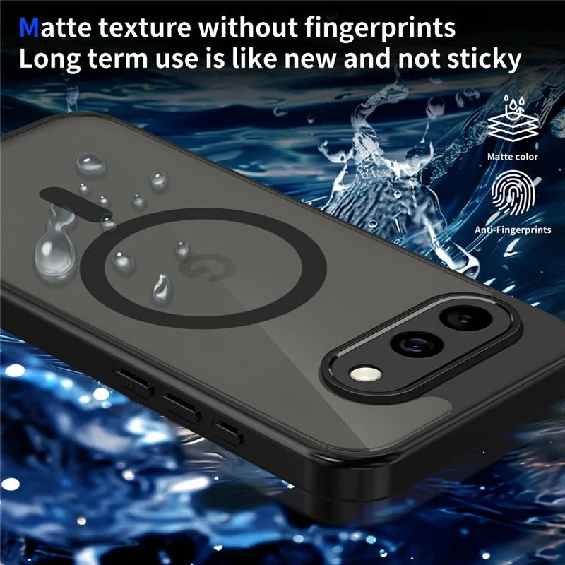 For Google Pixel 10a Magnetic Case Skin Touch Matte PC + TPU Anti-Drop Phone Cover - Translucent