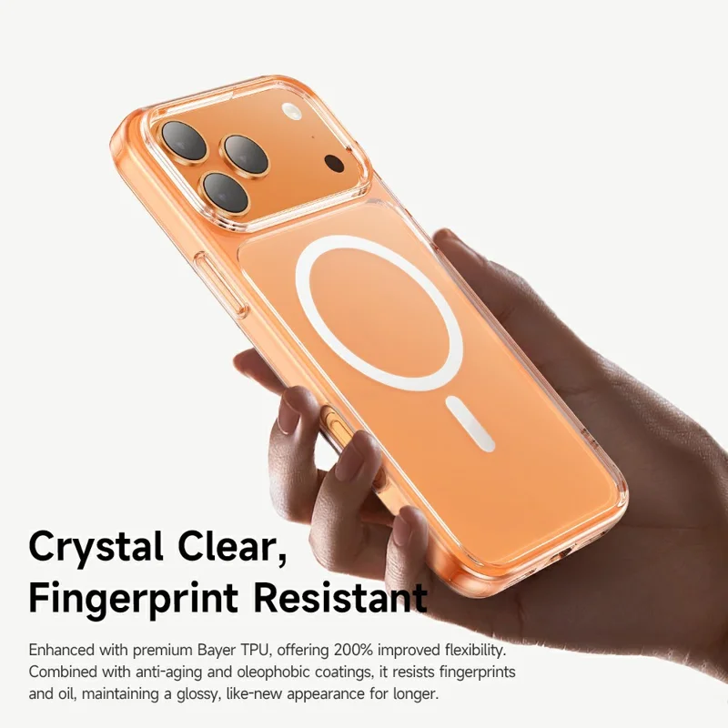 MCDODO PC-1821 for iPhone 17 Pro Magnetic Case PC + TPU Protective Phone Cover - Transparent
