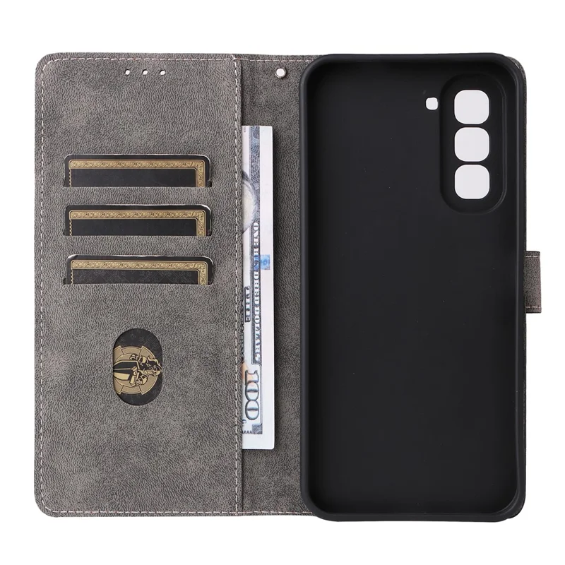 Funda tipo cartera para Infinix Hot 70, funda con protección RFID, cubierta de cuero PU con soporte y correa - Verde