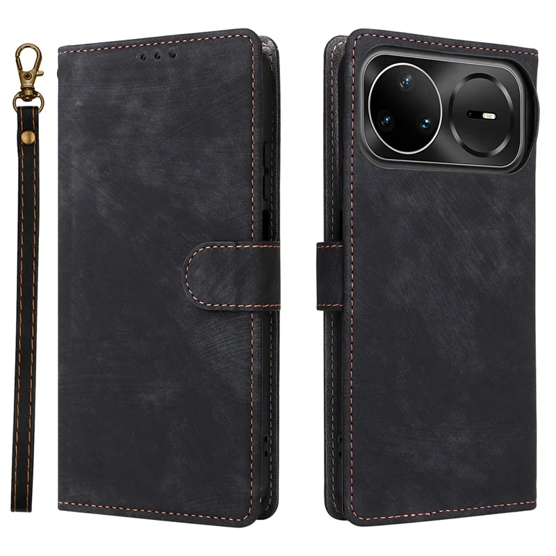 Cover per Huawei nova 15 Pro 5G / nova 15 Ultra 5G con Portafoglio, Blocco RFID, Supporto in Pelle PU con Cinturino - Nero