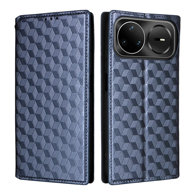 For Huawei nova 15 Pro 5G / nova 15 Ultra 5G Case Wallet Rhombus Imprinted PU Leather Phone Cover - Blue