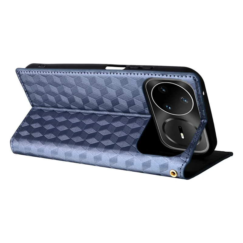 For Huawei nova 15 Pro 5G / nova 15 Ultra 5G Case Wallet Rhombus Imprinted PU Leather Phone Cover - Blue