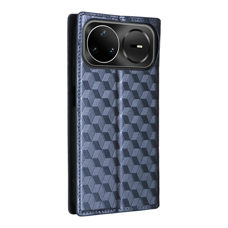 For Huawei nova 15 Pro 5G / nova 15 Ultra 5G Case Wallet Rhombus Imprinted PU Leather Phone Cover - Blue