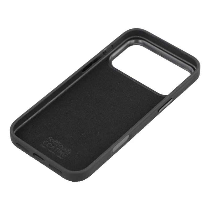 X-LEVEL For iPhone 17 Pro Case Herringbone Pattern Leather + PC + TPU Phone Back Cover - Black