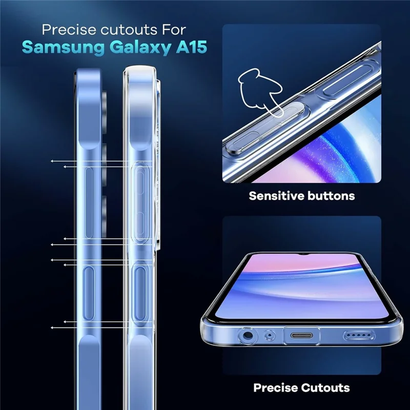 For Samsung Galaxy S26 FE Case TPU Clear Phone Cover + 2PCS Tempered Glass Screen Film 2.5D Arc Edge