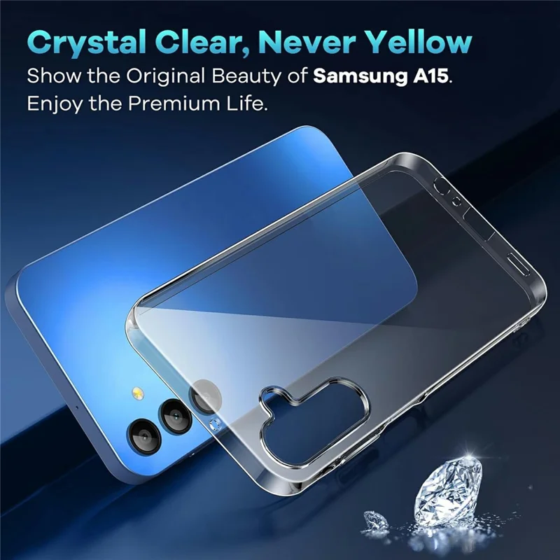 For Samsung Galaxy S26 FE Case TPU Clear Phone Cover + 2PCS Tempered Glass Screen Film 2.5D Arc Edge