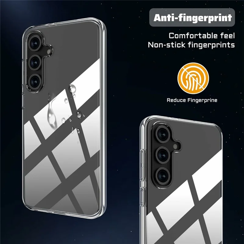 Coque transparente en TPU anti-rayures pour Samsung Galaxy S26 FE + protection d'écran en verre trempé avec bord 2.5D
