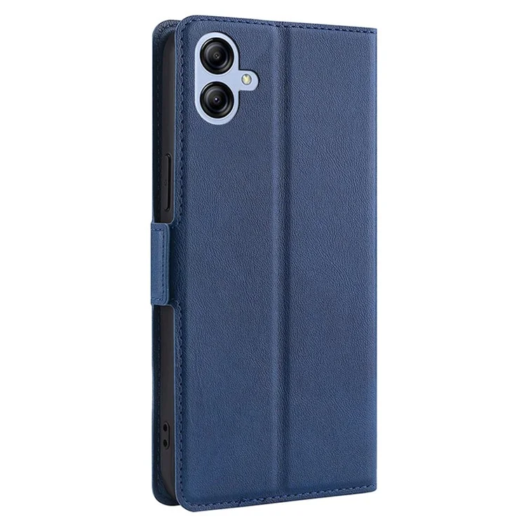 Für Samsung Galaxy A04e 4G PU Leder Freisprecheinsatz Phone Deckung Dual Magnetic Clasp-kartenhalter Schutzhülle - Blau